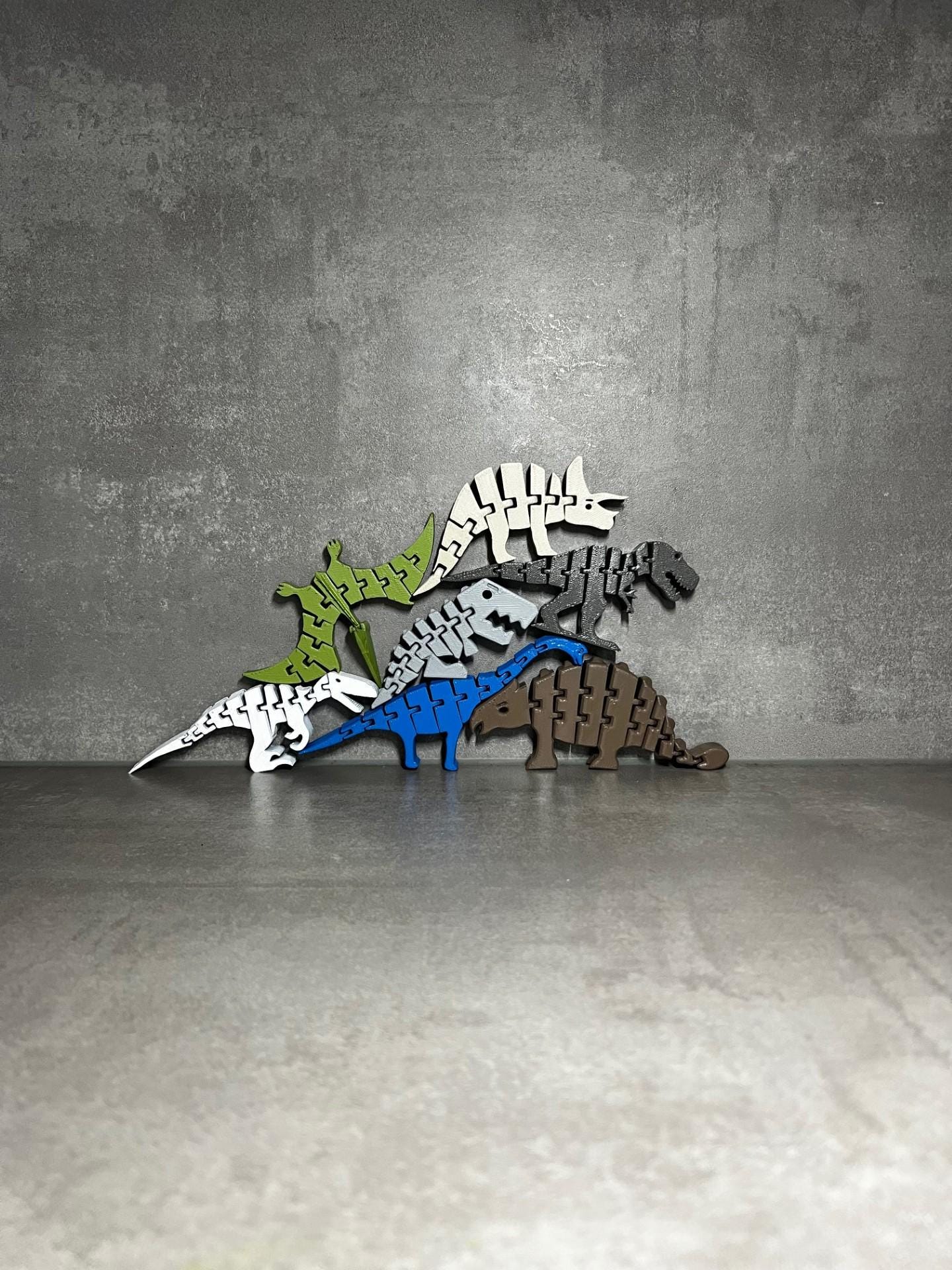 Montessori Dinosaur Toy Set | Stackable Animal Puzzle | Educational Fun for Kids