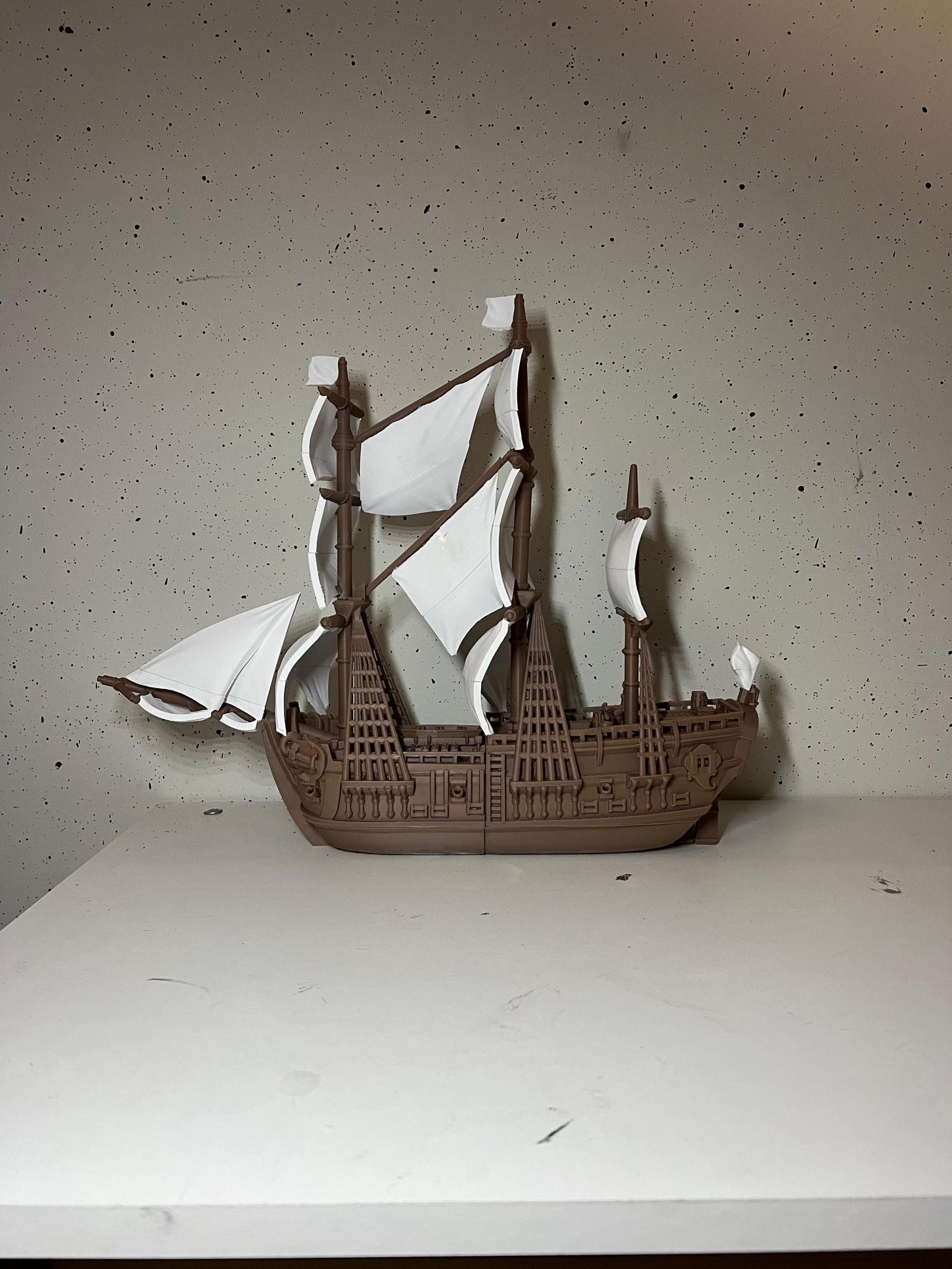 Historic Pirate Ship Model | Renaissance Galleon Decor | Nautical Sailing Ship Replica