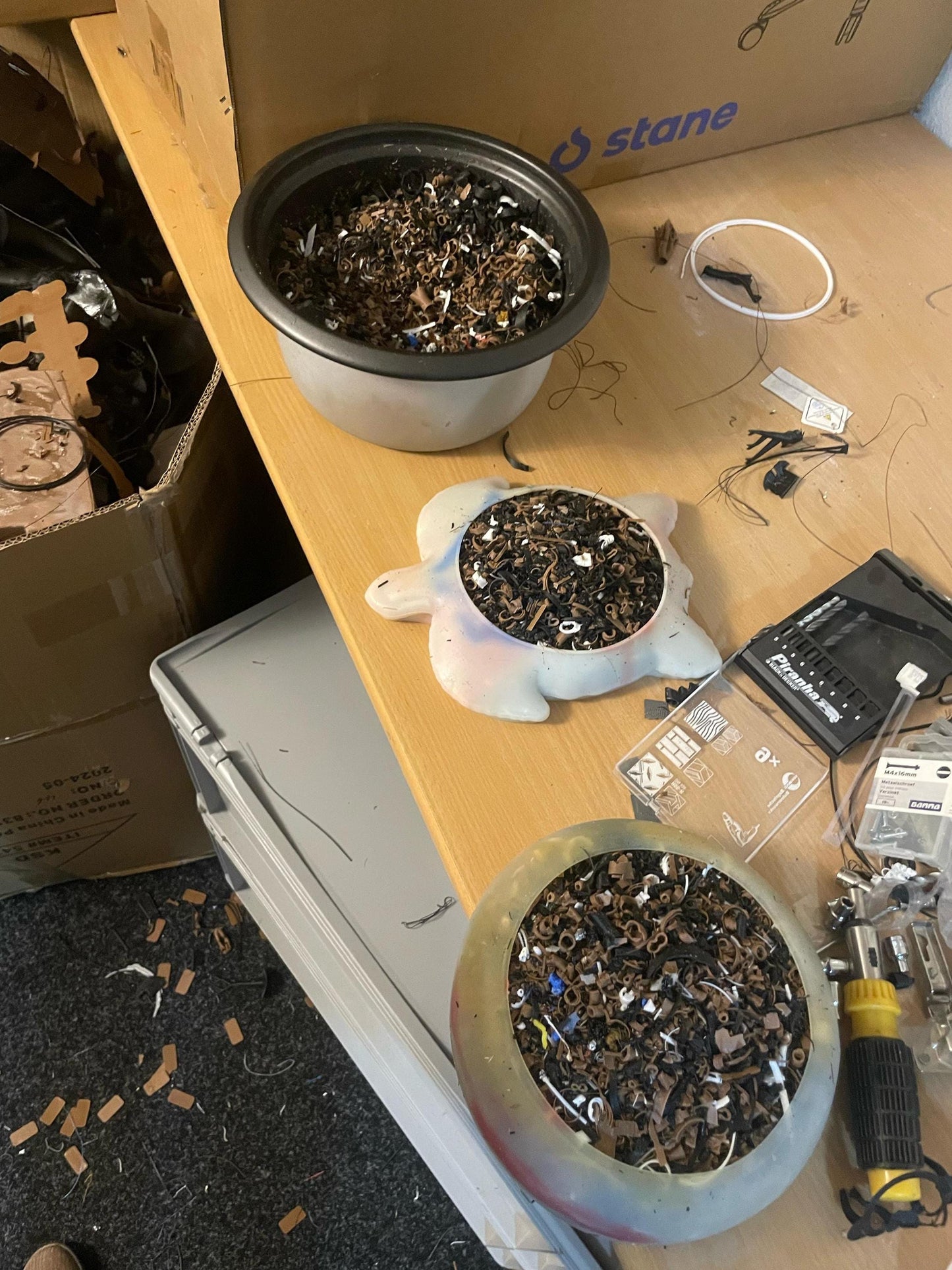 Marbled Turtle Bowl | Unique Eco Friendly Heavy kitchen Bowl with Random Colors | Perfect Coastal Decor and Handmade Gift for Ocean Lovers!