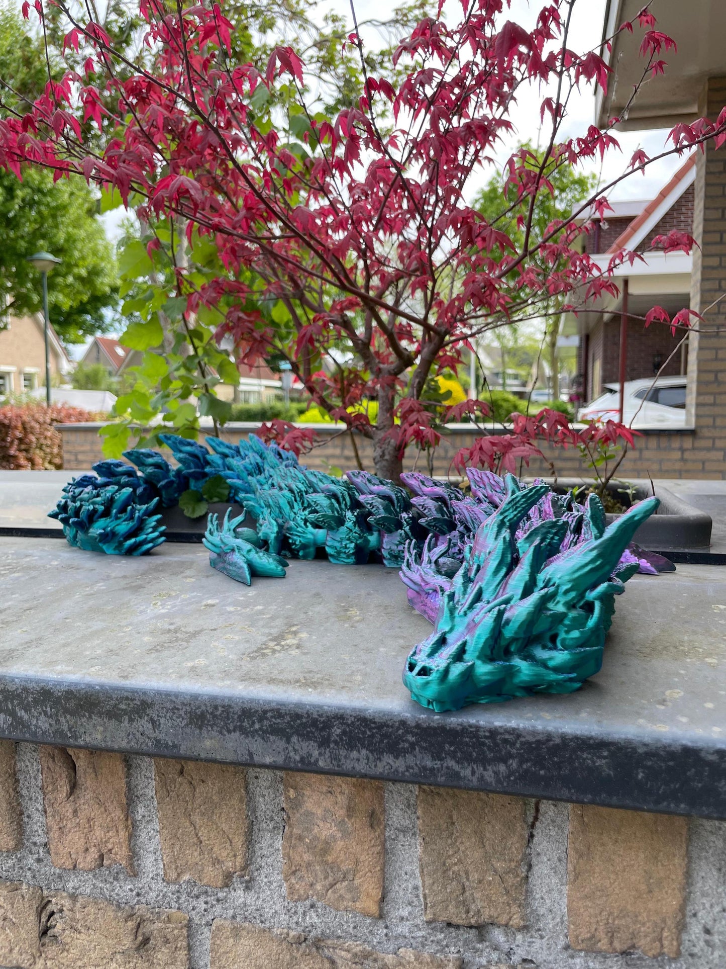3D Printed Dragon Large 90cm Color-Changing Articulated Fantasy Decor Fidget Toy