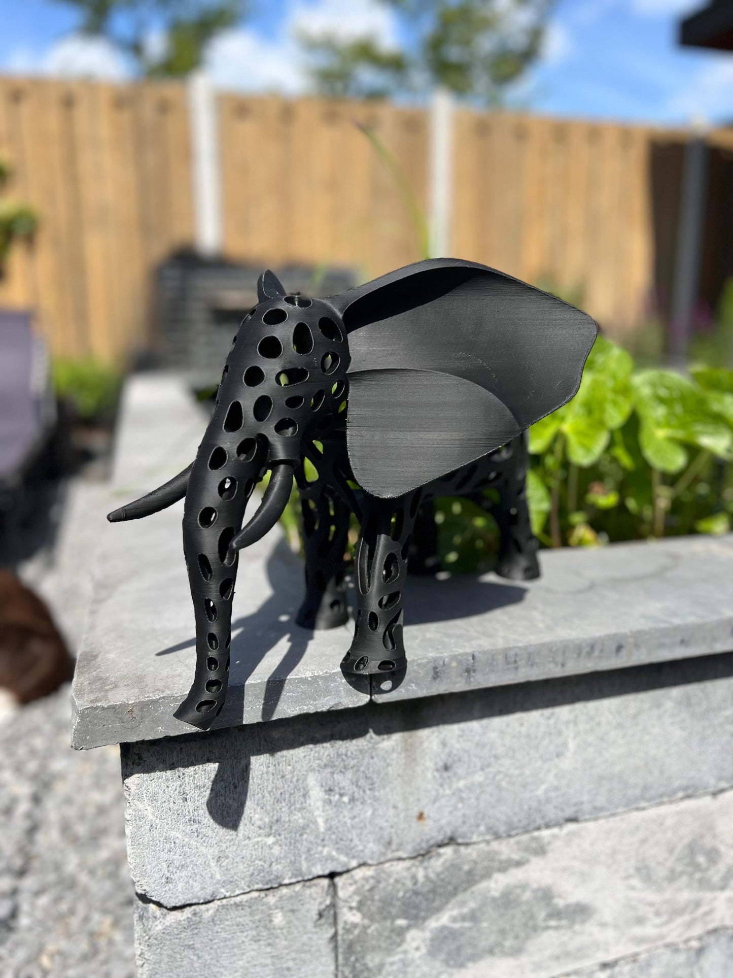 Perforated Elephant Sculpture | Modern Art | indoor & outdoor Decor for Your Space