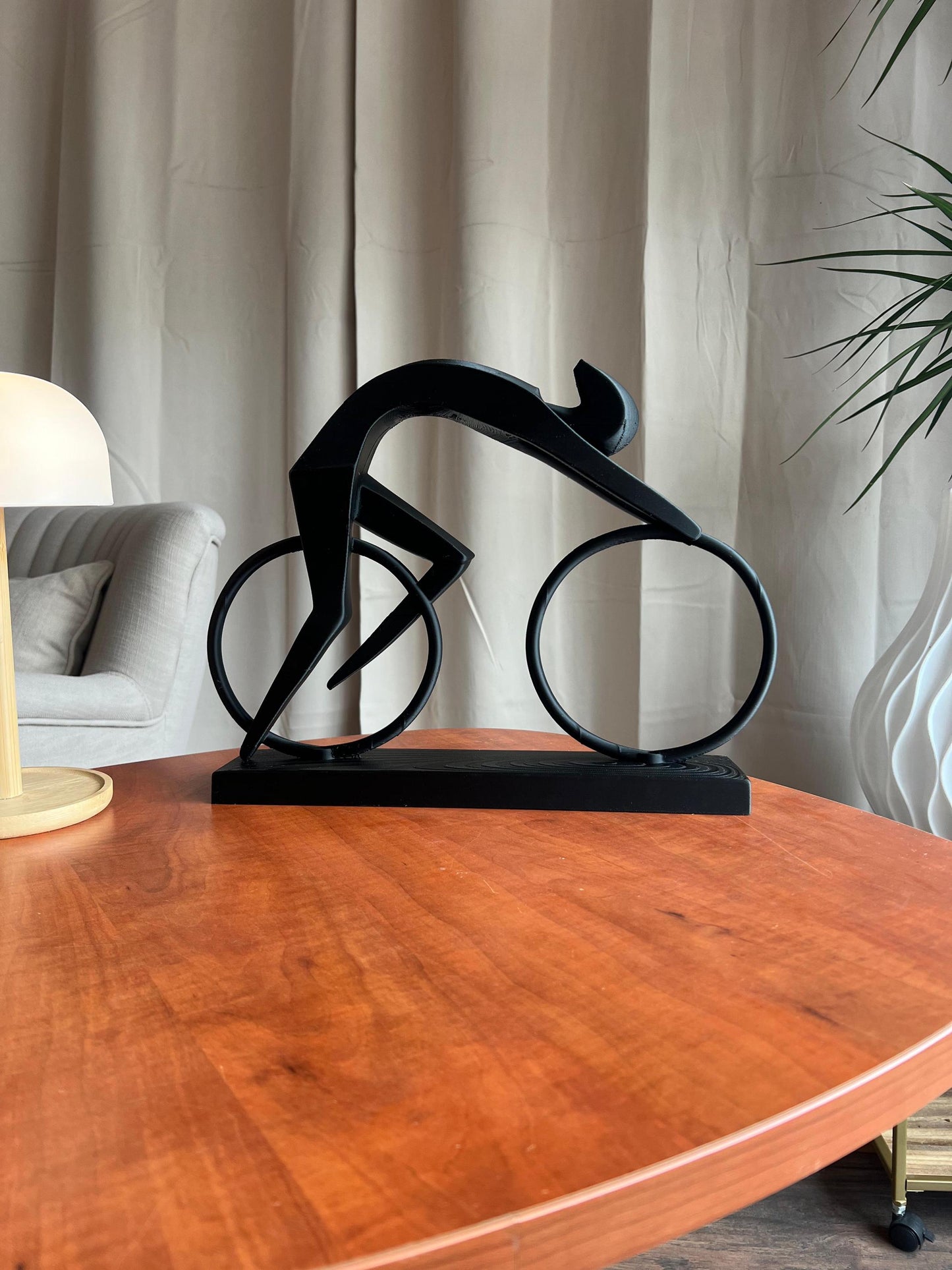 Cyclist Statue 40CM β Modern Sports Decor β Dynamic Racing Figurine β Perfect Gift for Cycling Enthusiasts & Athletes