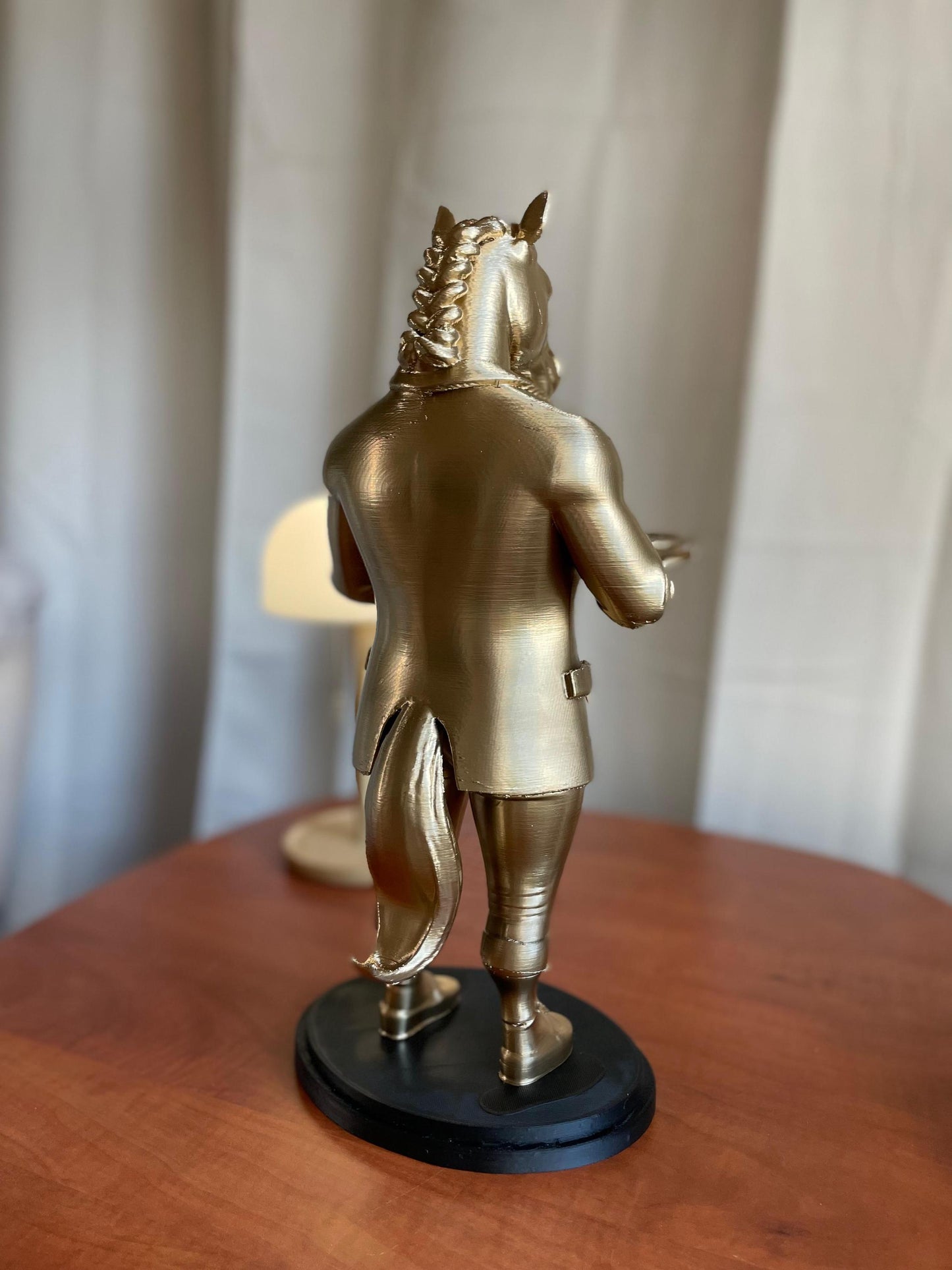 Horse Butler Statue Tray, phone holder, air pods storage, watch storage, Gold Animal Butler Figurine, Vintage Serving Tray Holder