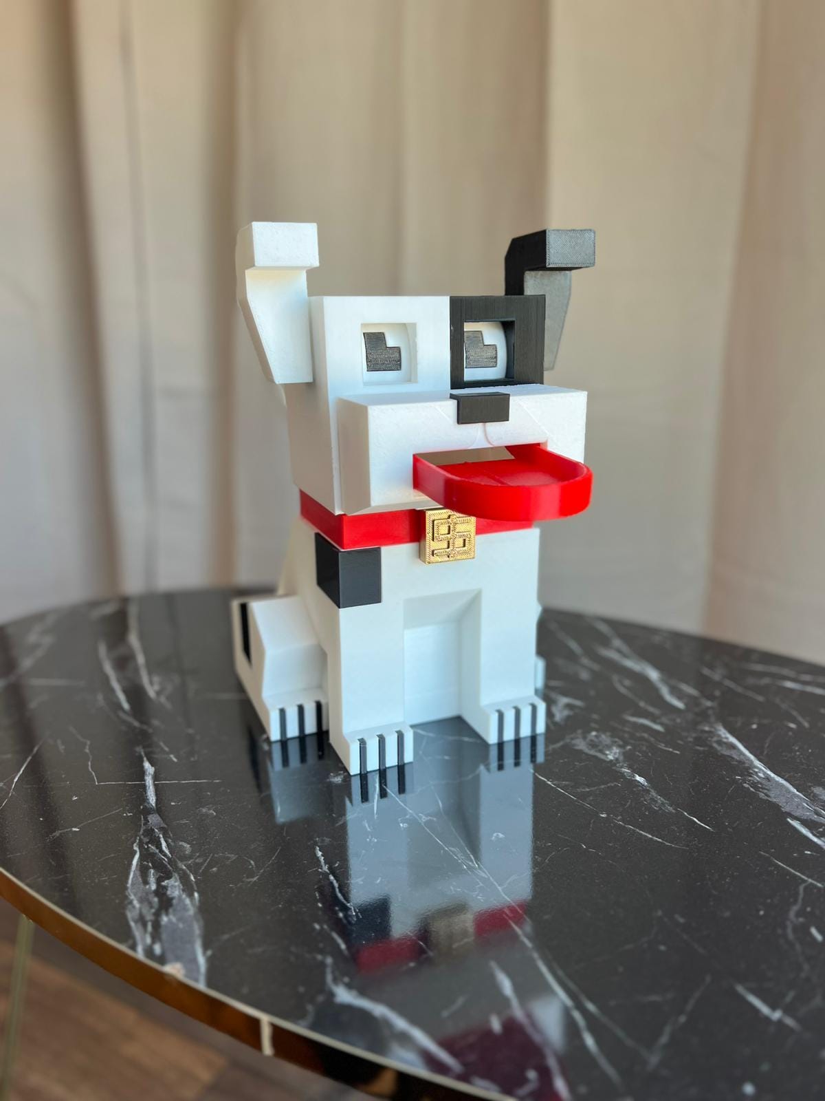 Piggy Bank Pixel Dog | 3D Printed | Modern Cartoon Decor | Fun Gift Idea | Kids Room Accent