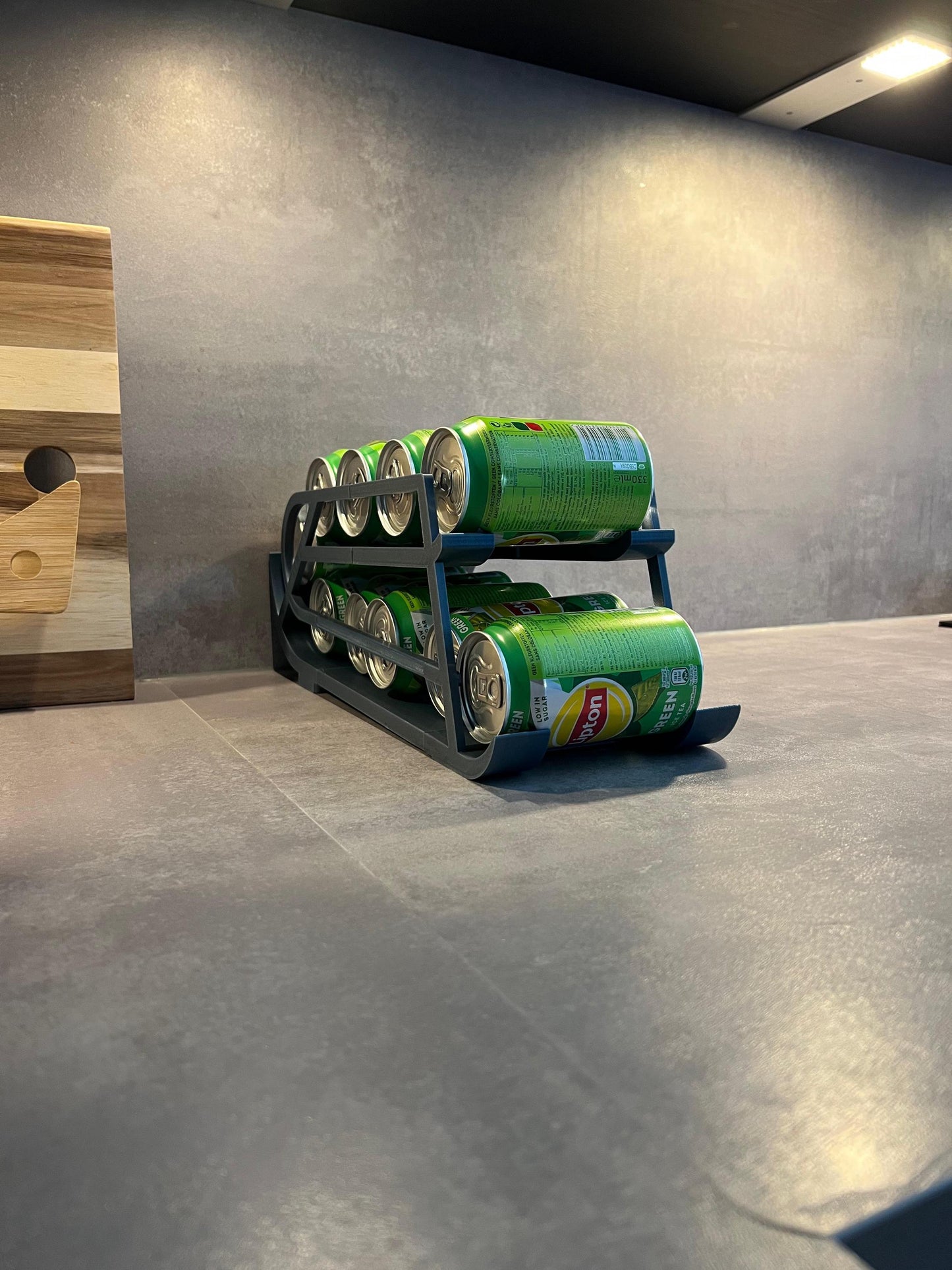 Can Holder Dispenser | Stackable Can Organizer | Modern Kitchen Storage | Rolling Can Rack | Unique Countertop Display