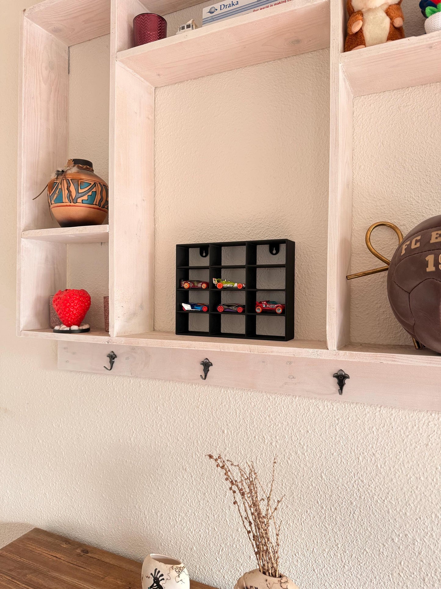 Miniature Car Display Case Stackable |Car Storage Organizer | Matchbox Shelf Wall Mount | Kids Toy Collection Holder Gift