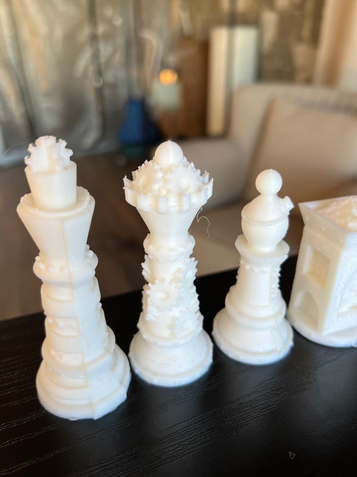 SteamPunk Chess Set | SteamPunk Designer Chess Pieces | Modern Architectural Design | Luxury Chess Gift | Contemporary Home Decor