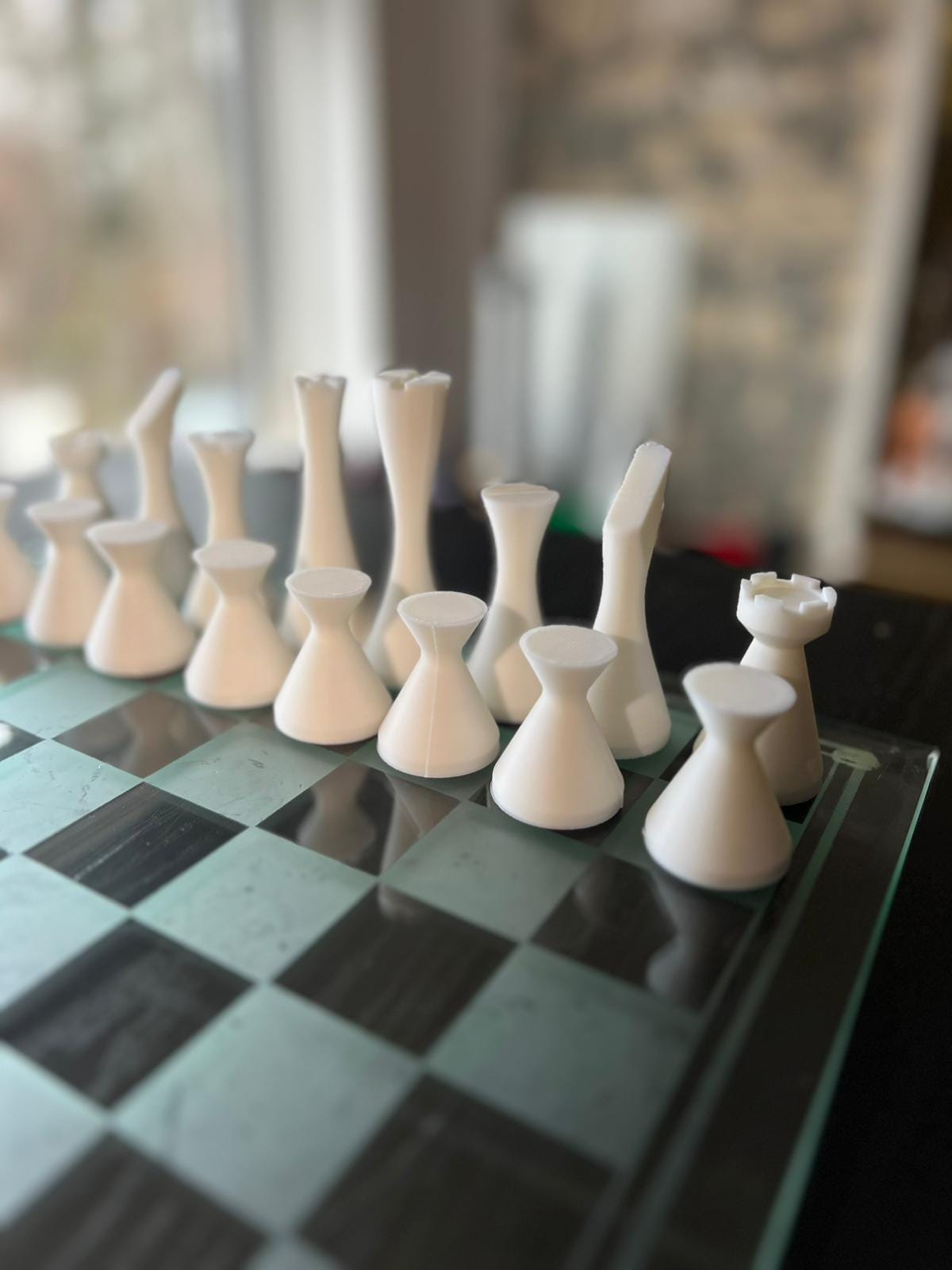 Fashion Chess Set | Minimalist Designer Chess Pieces | Modern Sculptural Design | Luxury Chess Gift | Contemporary Home Decor