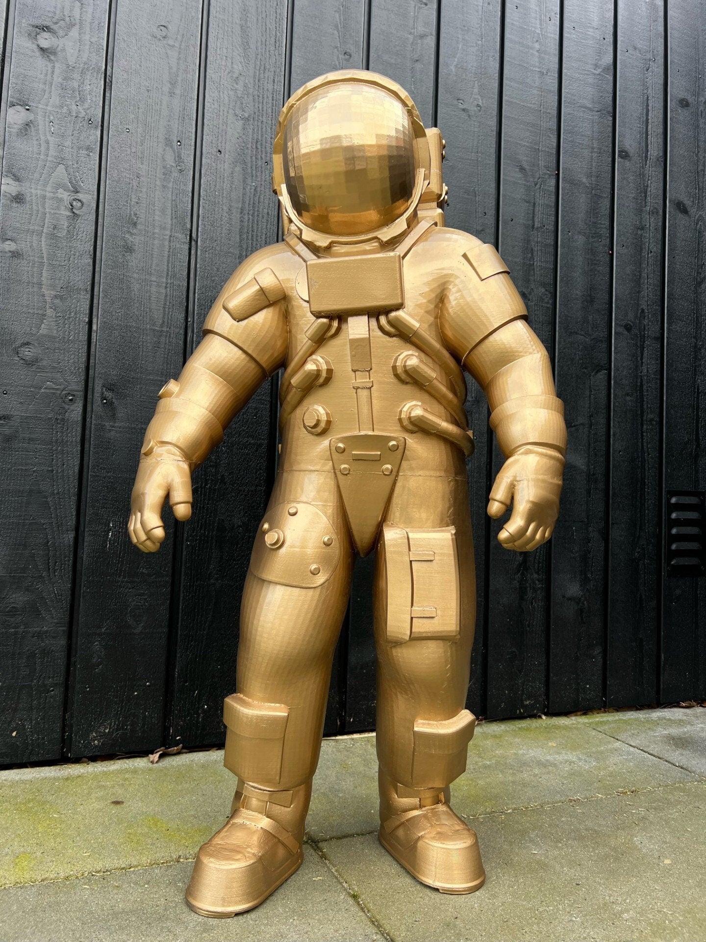 Astronaut Statue 80cm | Celestial Space Decor | Collectible Gift | Golden Figurine | Space Explorer's Item