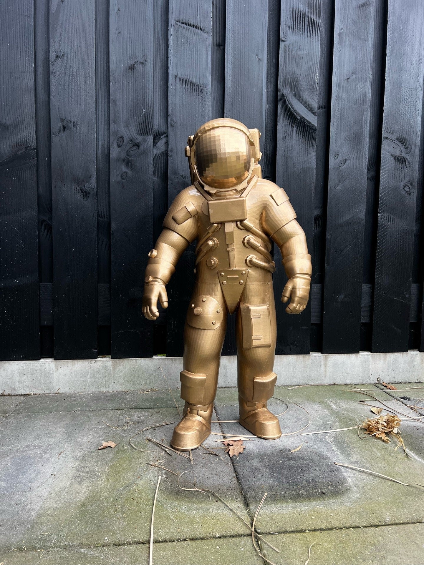 Astronaut Statue 80cm | Celestial Space Decor | Collectible Gift | Golden Figurine | Space Explorer's Item