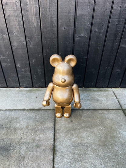 Bear Statue 80cm | Unique Home Decor Gift | Customizable Bear | Golden Collectible Figurine for Modern Spaces