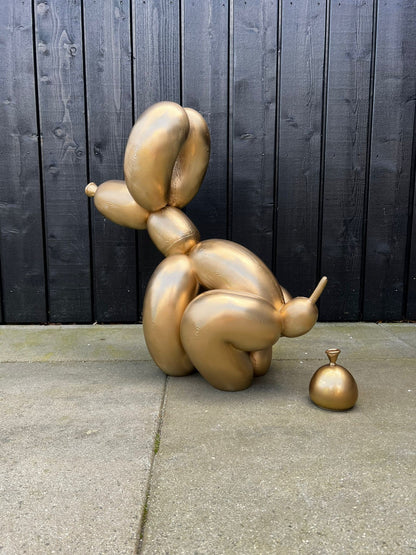 Poop Balloon Dog Sculpture | Unique Collectible Gift for Art and Dog Lovers | Fun and Quirky Home Decoration