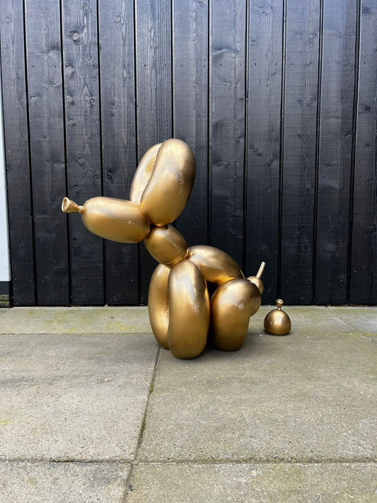 Poop Balloon Dog Sculpture | Unique Collectible Gift for Art and Dog Lovers | Fun and Quirky Home Decoration