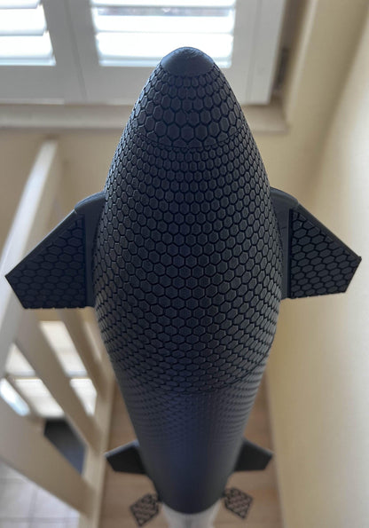 Starship Rocket Booster Space Model 150cm | Iconic Spacecraft Replica | Display Piece for Collectors and Space Enthusiasts | Wall Decor