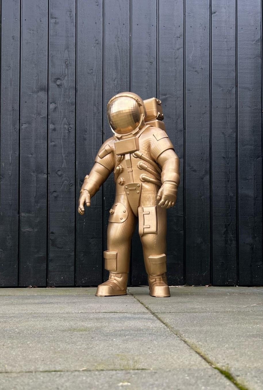 Astronaut Statue 80cm | Celestial Space Decor | Collectible Gift | Golden Figurine | Space Explorer's Item