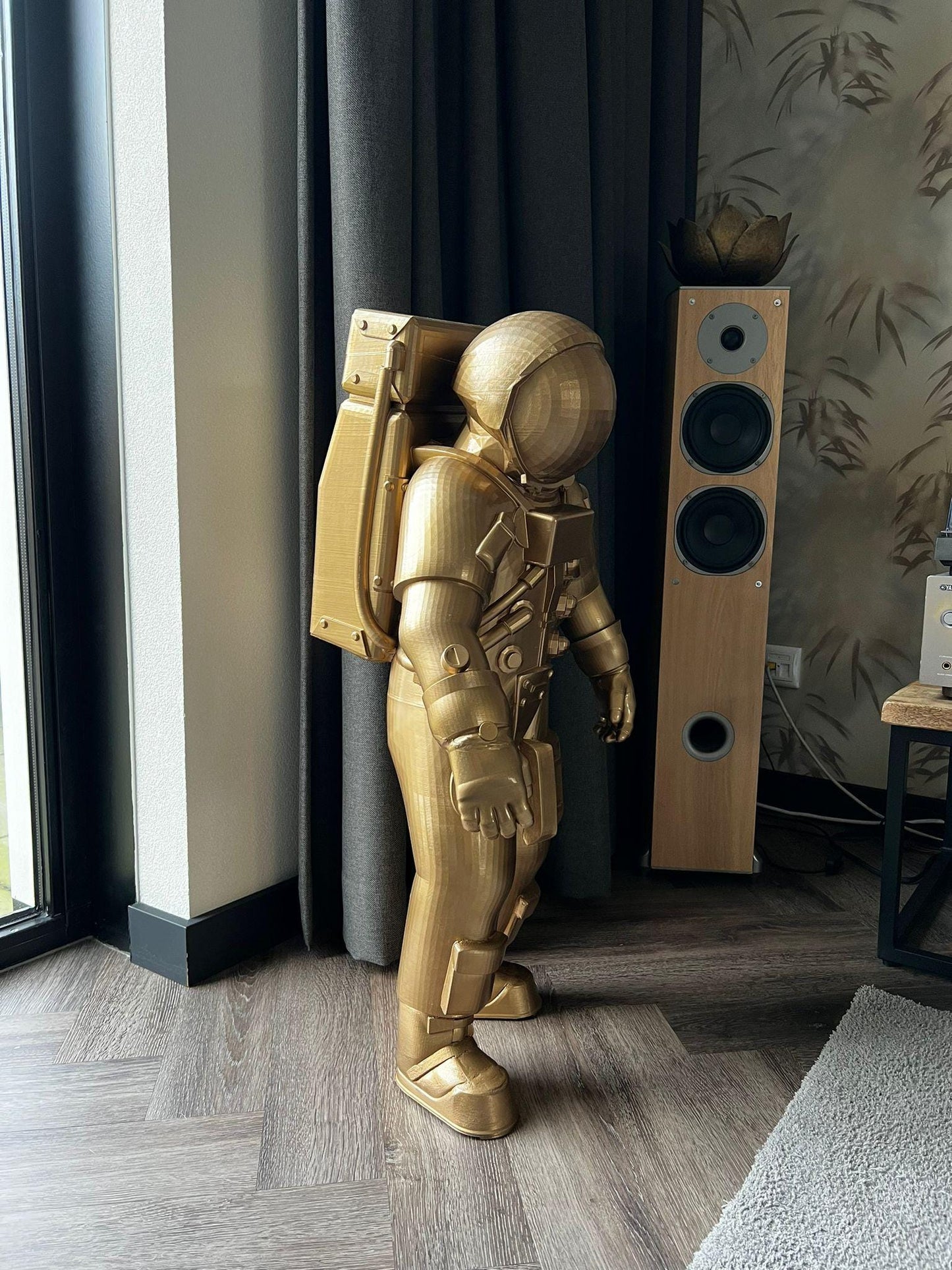 Astronaut Statue 80cm | Celestial Space Decor | Collectible Gift | Golden Figurine | Space Explorer's Item