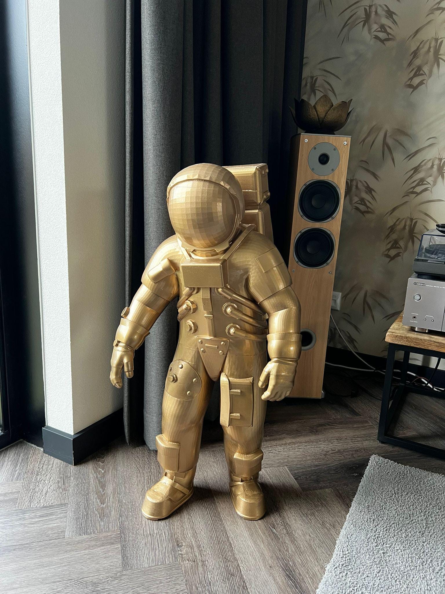 Astronaut Statue 80cm | Celestial Space Decor | Collectible Gift | Golden Figurine | Space Explorer's Item