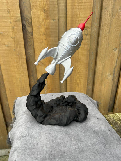 Classic 1950s Rocket Decor | Charming Vintage Spacecraft Model | Collectible for Nostalgia