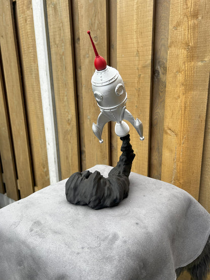 Classic Rocket Decor | Charming Vintage Spacecraft Model | Collectible for Nostalgia