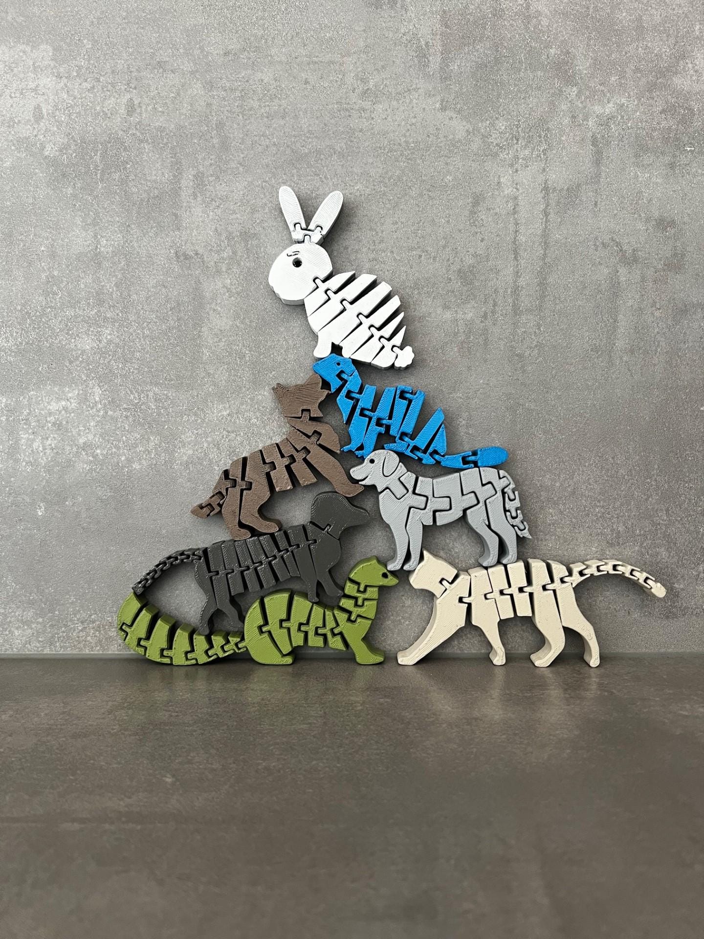 Montessori Pet Toy Set | Stackable Animal Puzzle | Educational Fun for Kids
