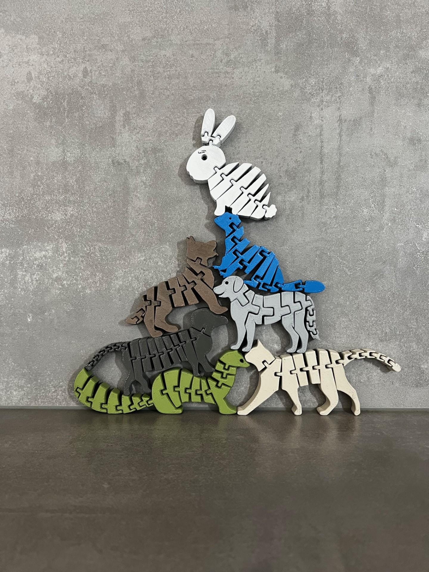Montessori Pet Toy Set | Stackable Animal Puzzle | Educational Fun for Kids