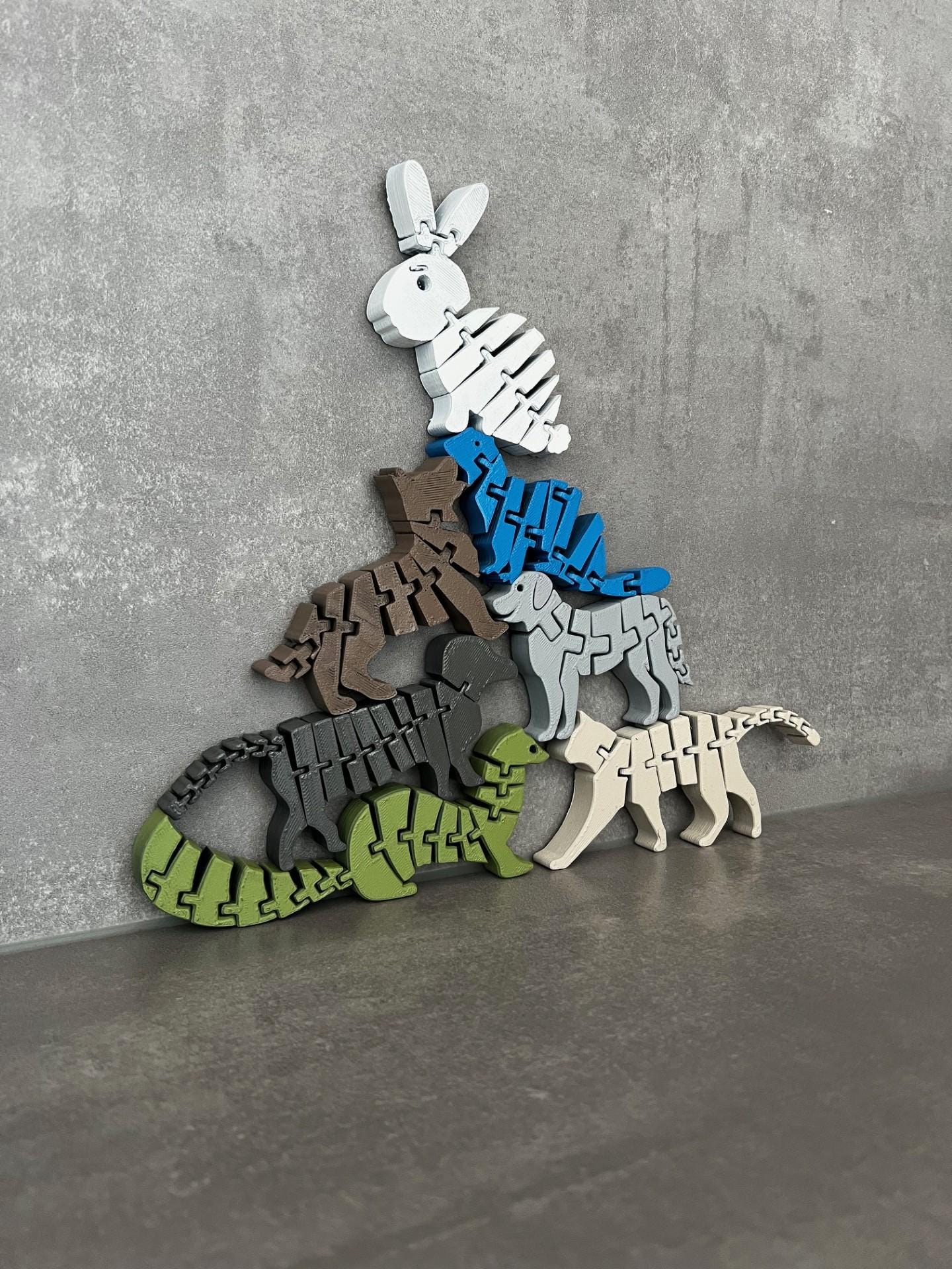 Montessori Pet Toy Set | Stackable Animal Puzzle | Educational Fun for Kids