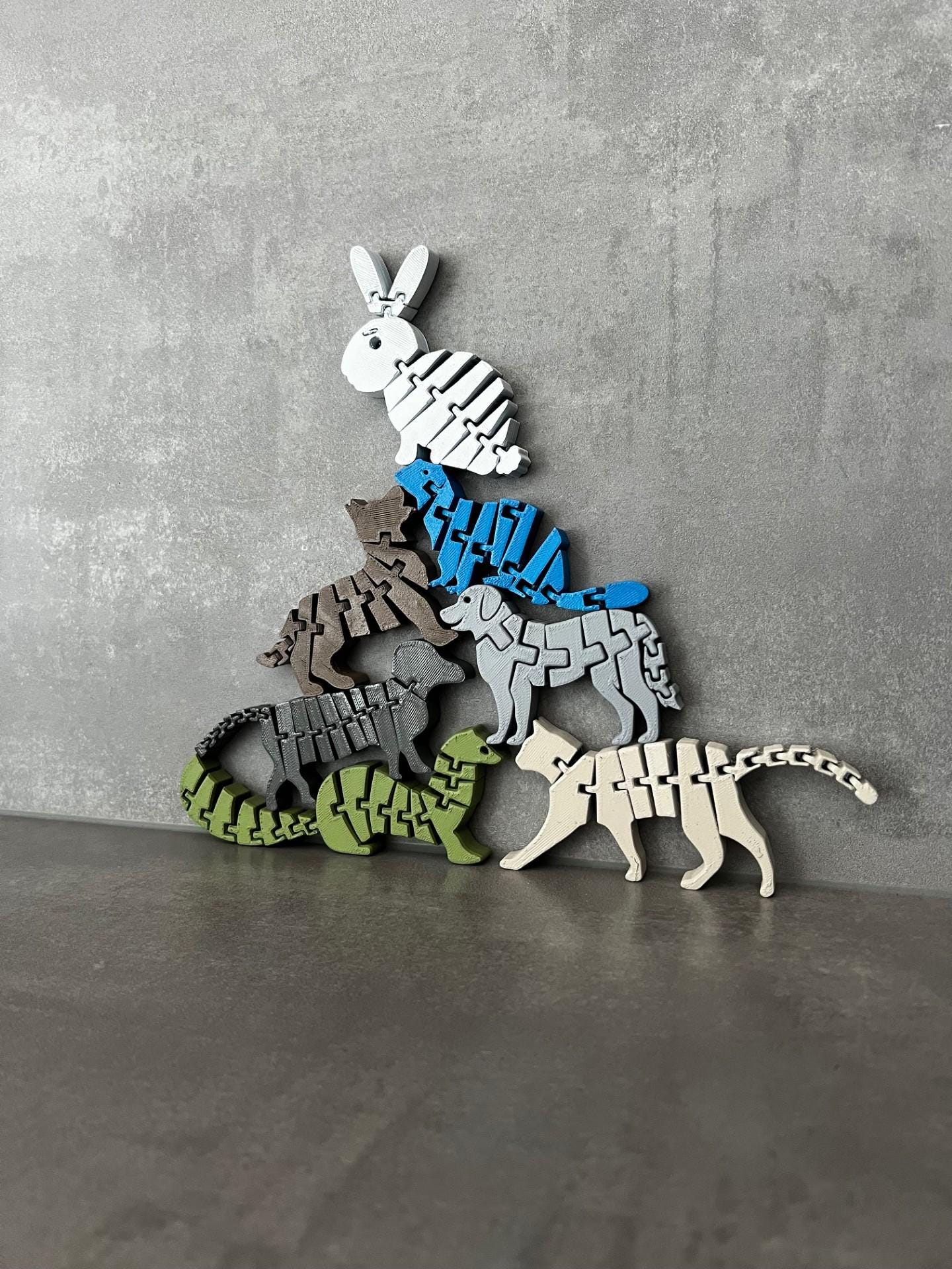 Montessori Pet Toy Set | Stackable Animal Puzzle | Educational Fun for Kids
