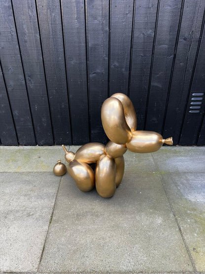 Poop Balloon Dog Sculpture | Unique Collectible Gift for Art and Dog Lovers | Fun and Quirky Home Decoration