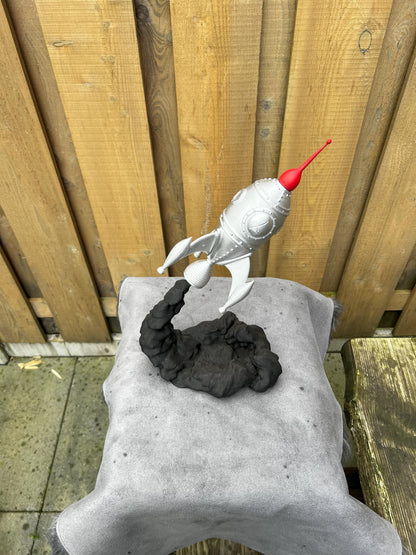 Classic 1950s Rocket Decor | Charming Vintage Spacecraft Model | Collectible for Nostalgia