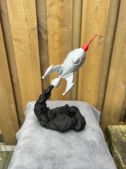 Classic 1950s Rocket Decor | Charming Vintage Spacecraft Model | Collectible for Nostalgia