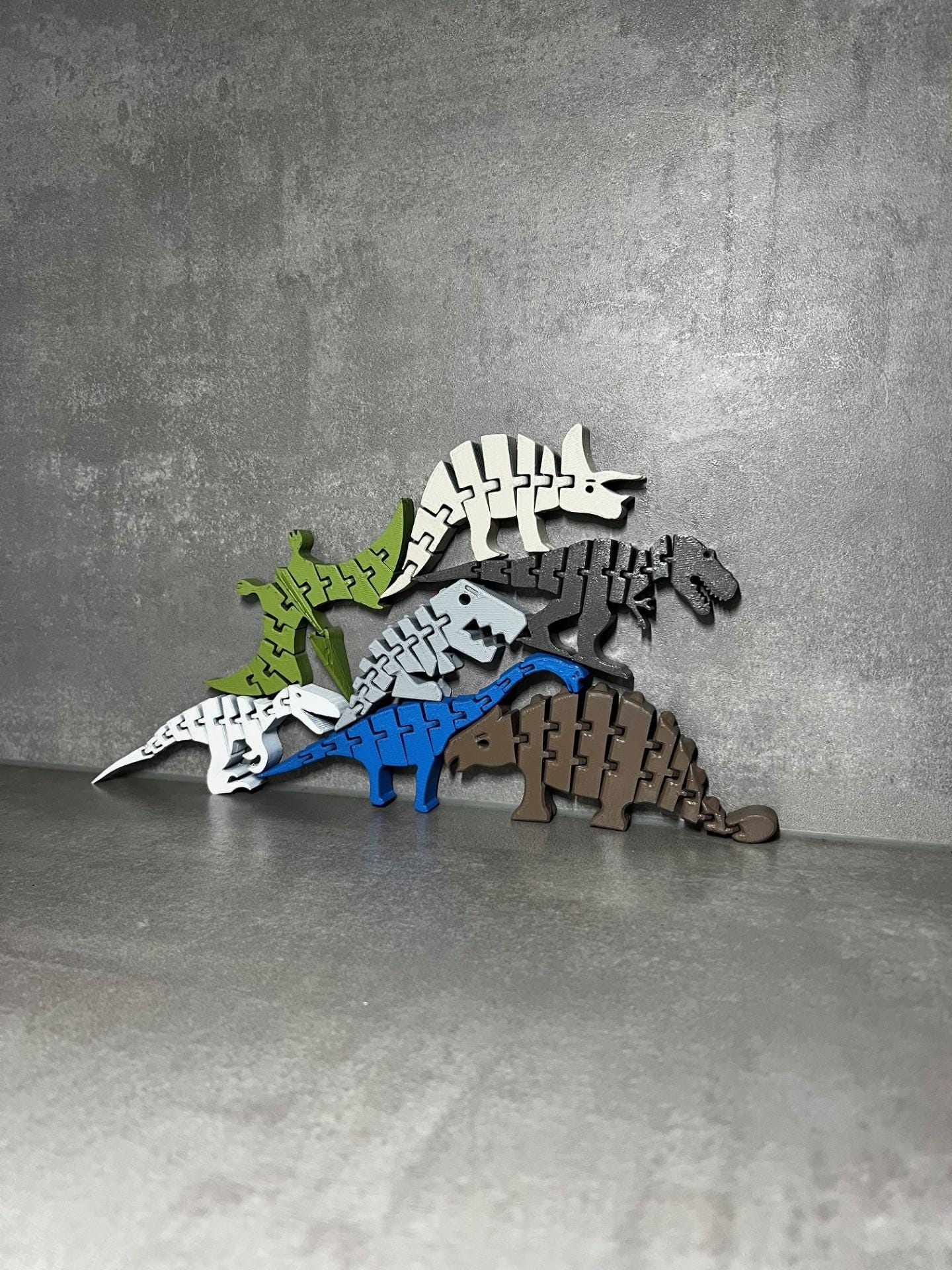 Montessori Dinosaur Toy Set | Stackable Animal Puzzle | Educational Fun for Kids
