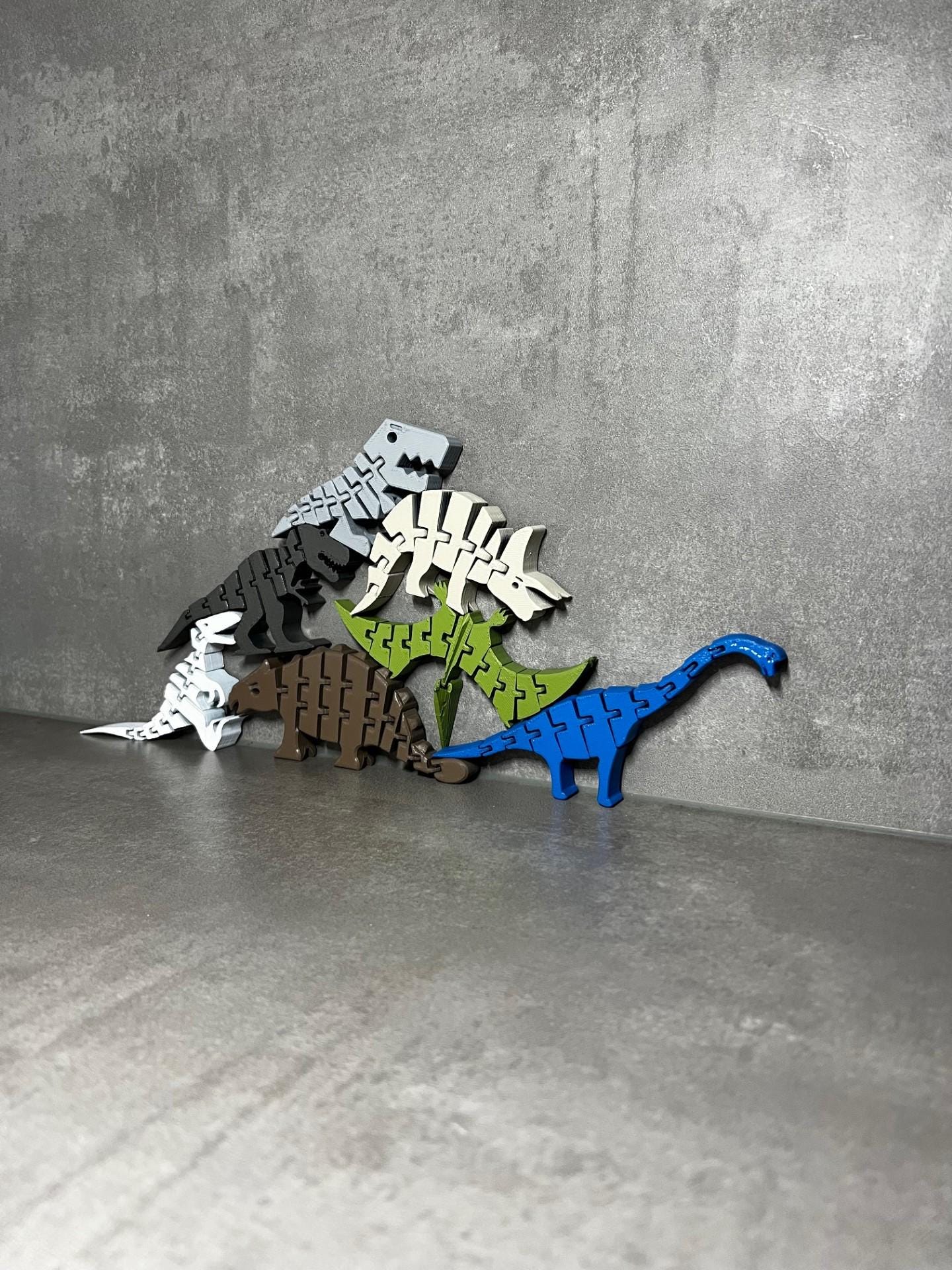 Montessori Dinosaur Toy Set | Stackable Animal Puzzle | Educational Fun for Kids