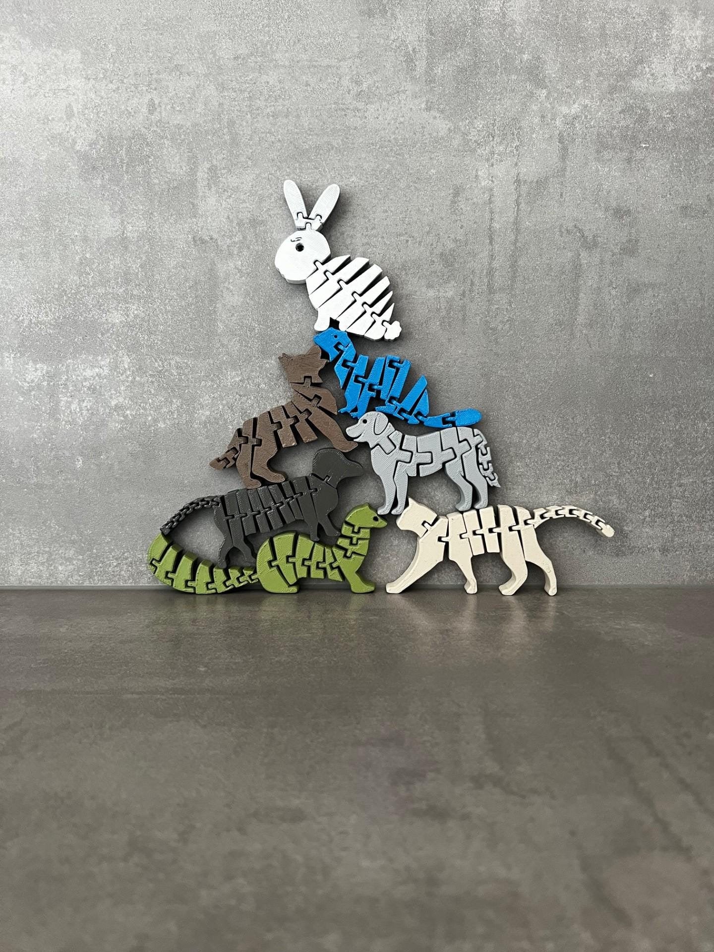 Montessori Pet Toy Set | Stackable Animal Puzzle | Educational Fun for Kids