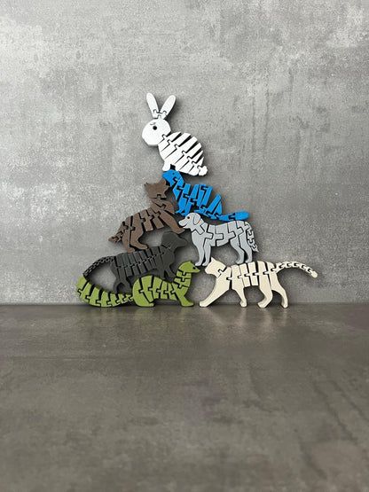 Montessori Pet Toy Set | Stackable Animal Puzzle | Educational Fun for Kids