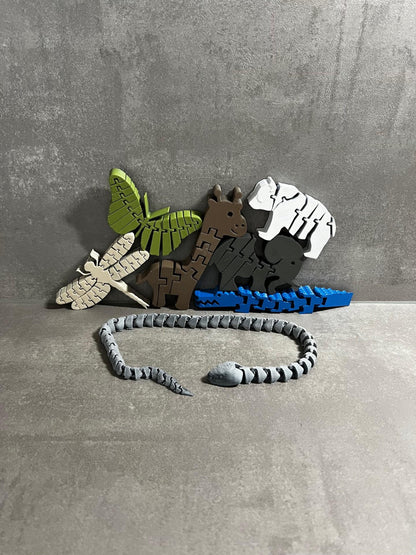 Montessori Zoo Toy Set | Stackable Animal Puzzle | Educational Fun for Kids