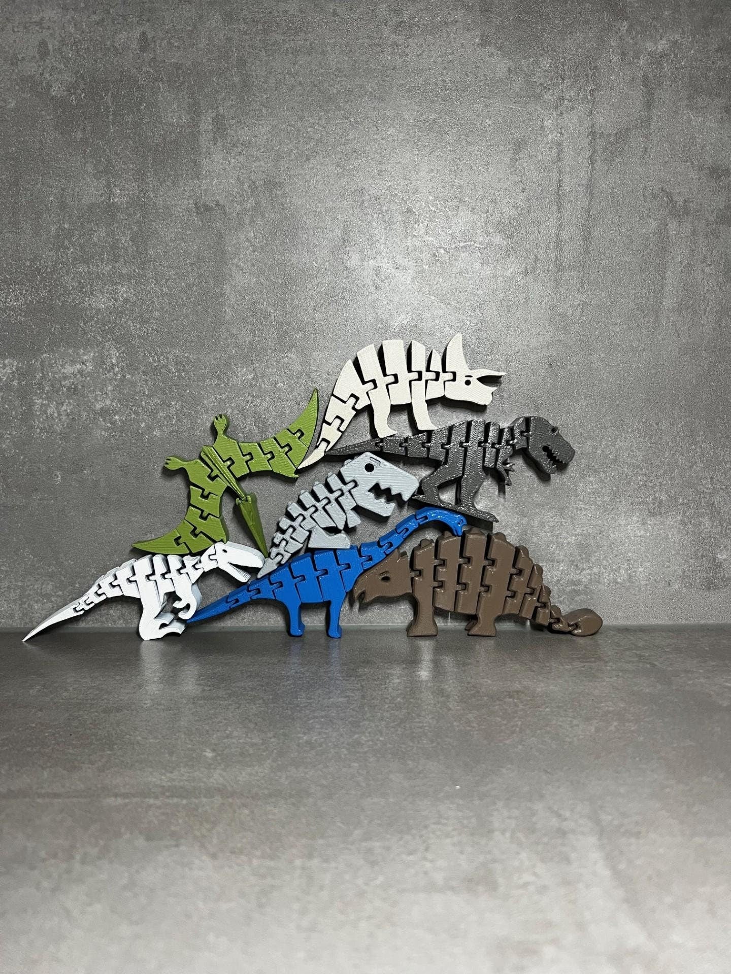 Montessori Dinosaur Toy Set | Stackable Animal Puzzle | Educational Fun for Kids
