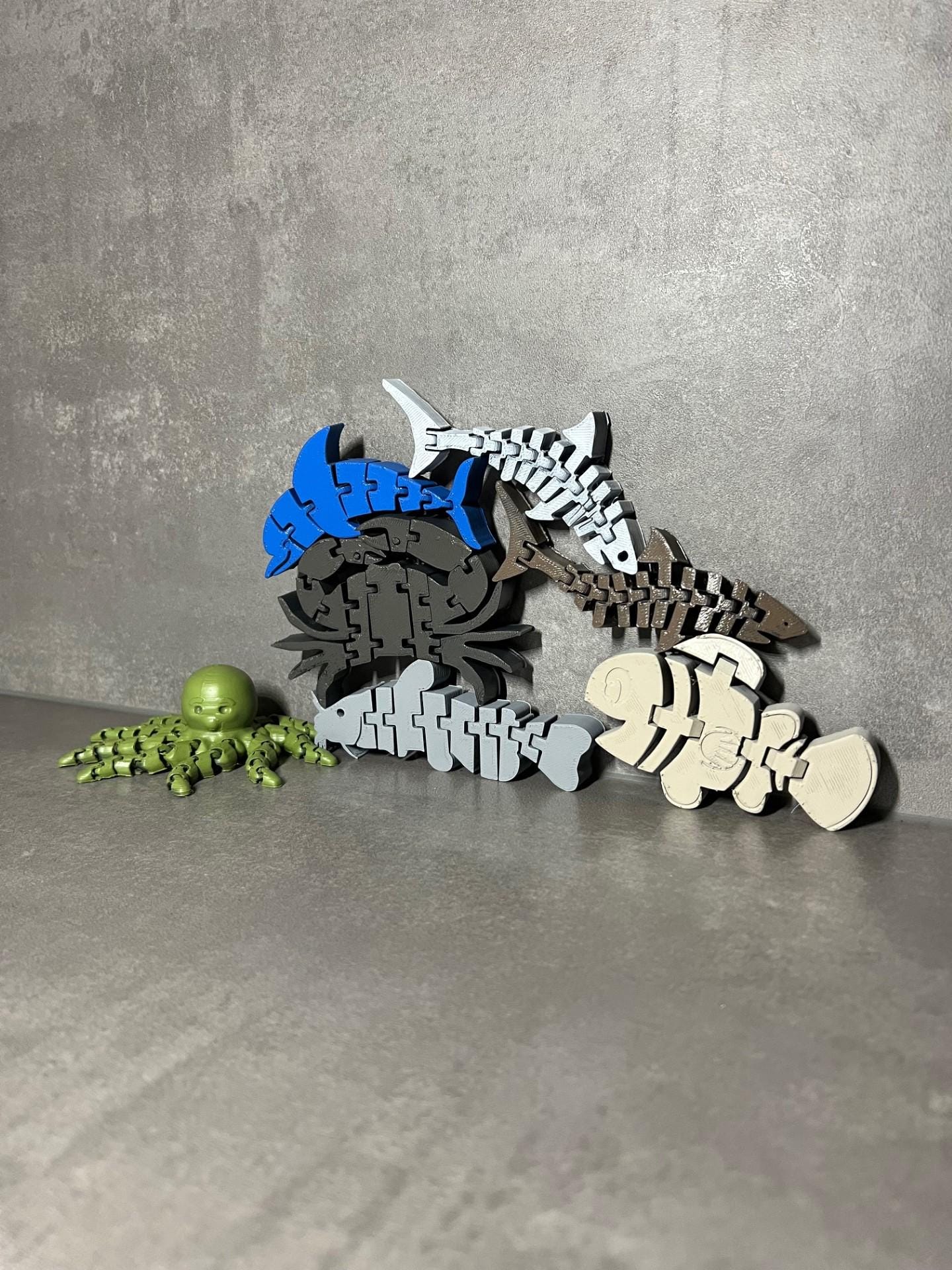Montessori Fish Toy Set | Stackable Animal Puzzle | Educational Fun for Kids