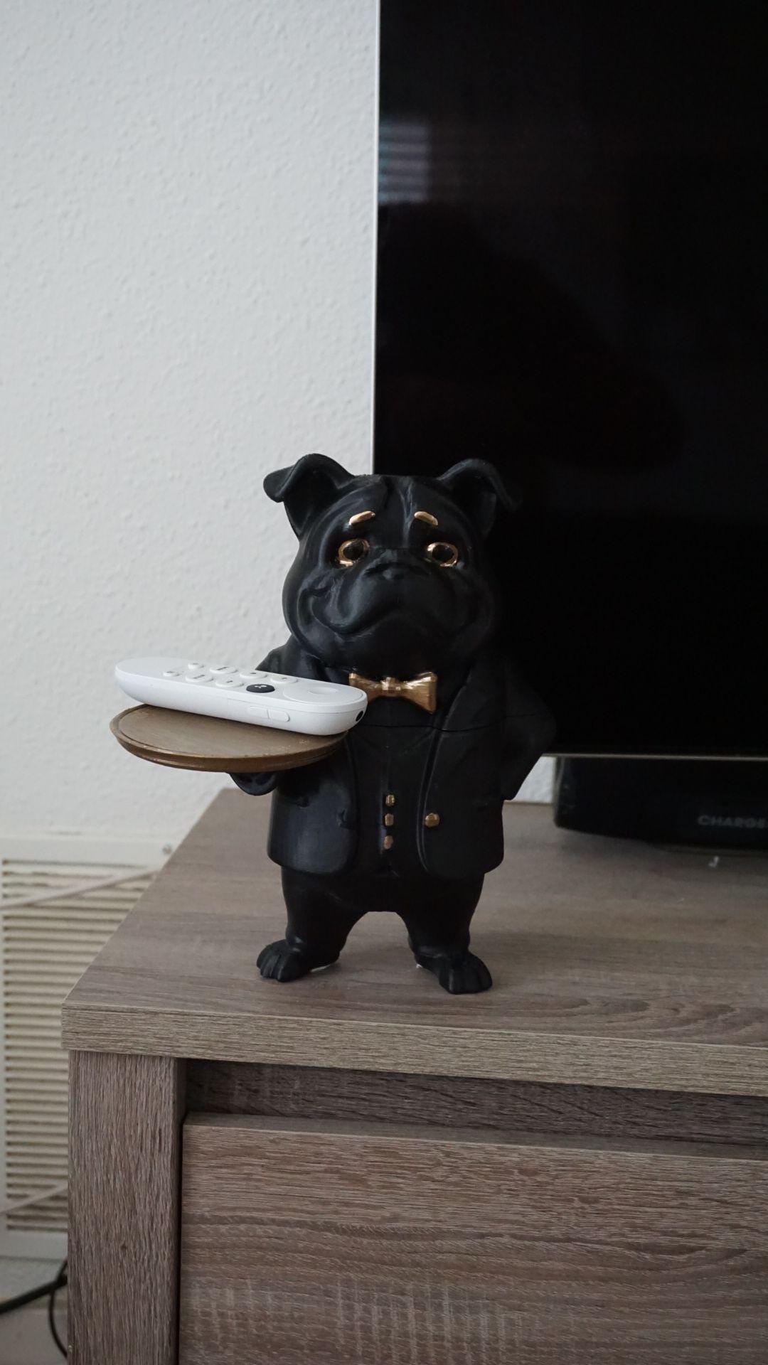 Bulldog Butler Table - Unique Decorative Tray Holder & Key Organizer - Fun Dog Statue for Home Decor - Perfect Gift for Dog Lovers