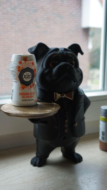 Bulldog Butler Table - Unique Decorative Tray Holder & Key Organizer - Fun Dog Statue for Home Decor - Perfect Gift for Dog Lovers