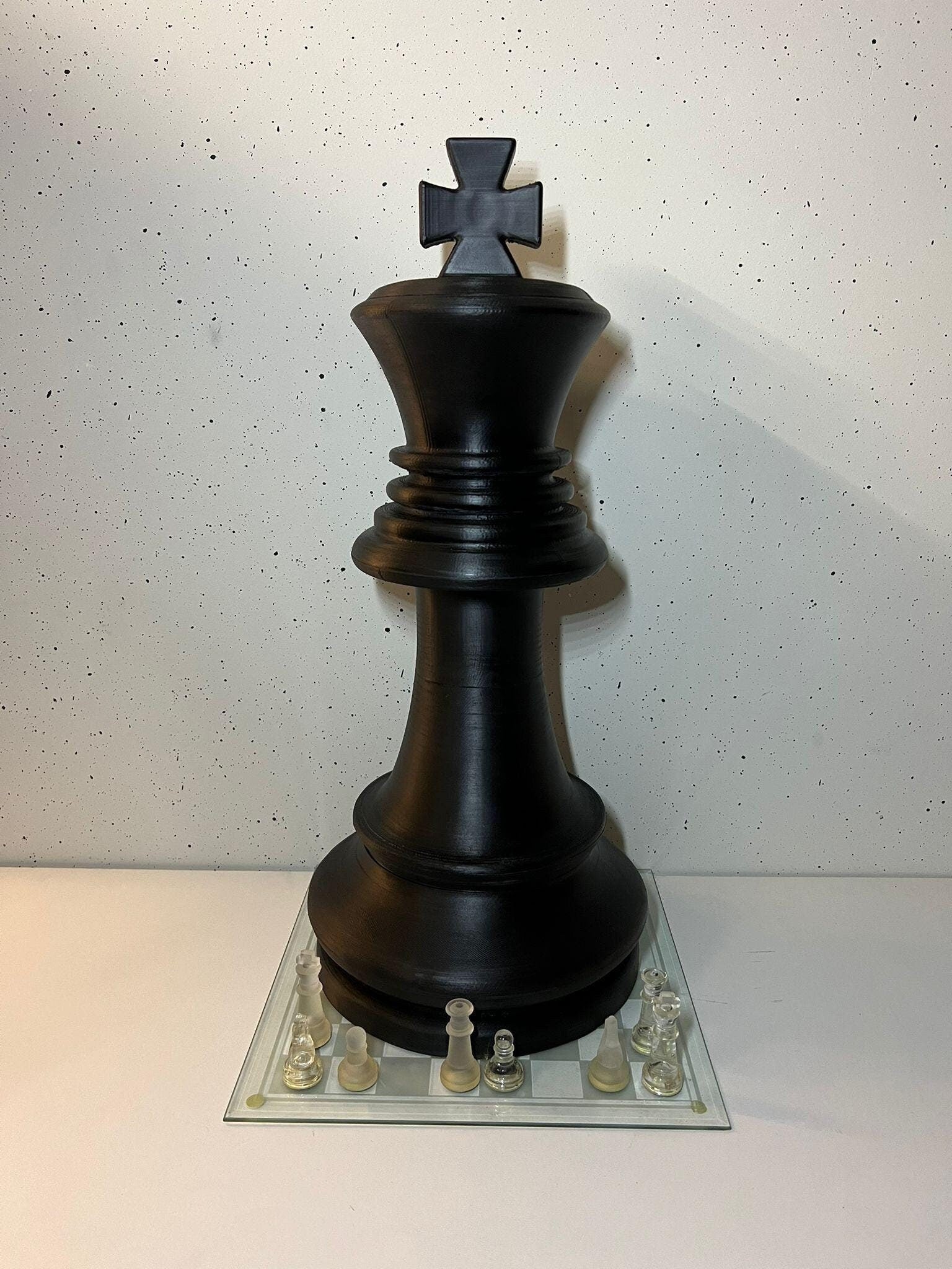 Chess King Piece 80cm for Storage | Unique Chess Set Organizer | Decorative XXL Chess King piece Collectible for Home Decor & Gifts