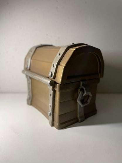 Game Loot Chest Life-Size | 3D-Printed Pirate Storage Treasure Crate for Gamers, Cosplay, and Decor | Epic Battle Royale Loot Box!