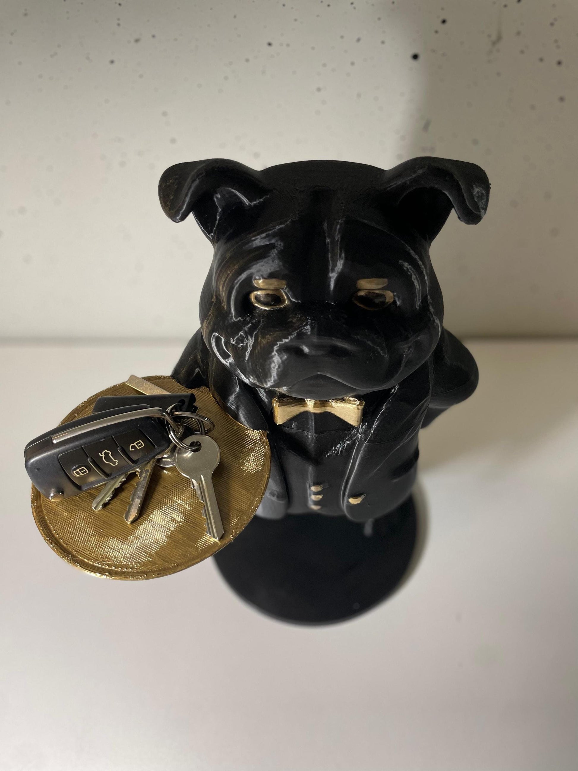 Bulldog Butler Table - Unique Decorative Tray Holder & Key Organizer - Fun Dog Statue for Home Decor - Perfect Gift for Dog Lovers