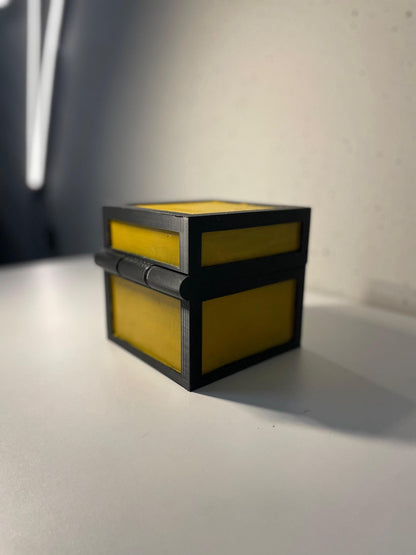 Desk Storage Chest Life-Size | 3D-Printed Storage Box for Gamers, Cosplay, and Decor | Iconic Pixelated Loot Crate