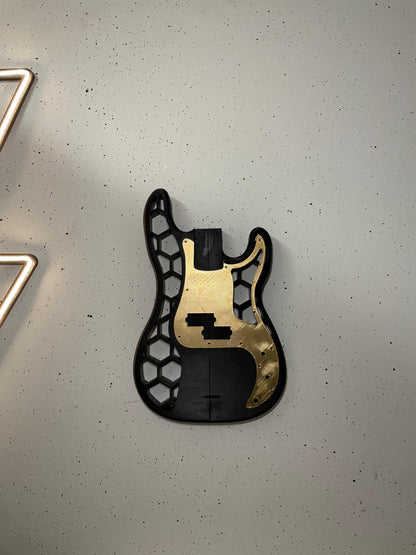 Guitar Body | 3D-Printed Electric Guitar Base | DIY Custom Guitar | Wall Art Decor | Honeycomb Design