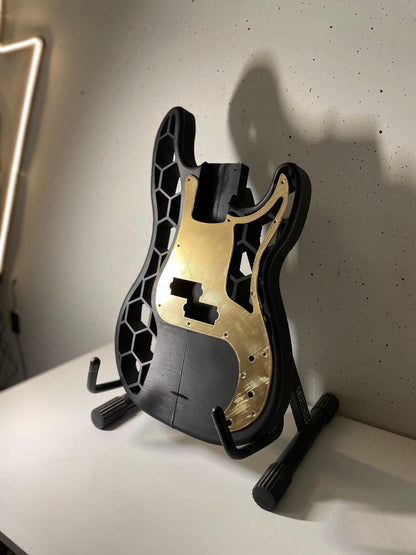 Guitar Body | 3D-Printed Electric Guitar Base | DIY Custom Guitar | Wall Art Decor | Honeycomb Design