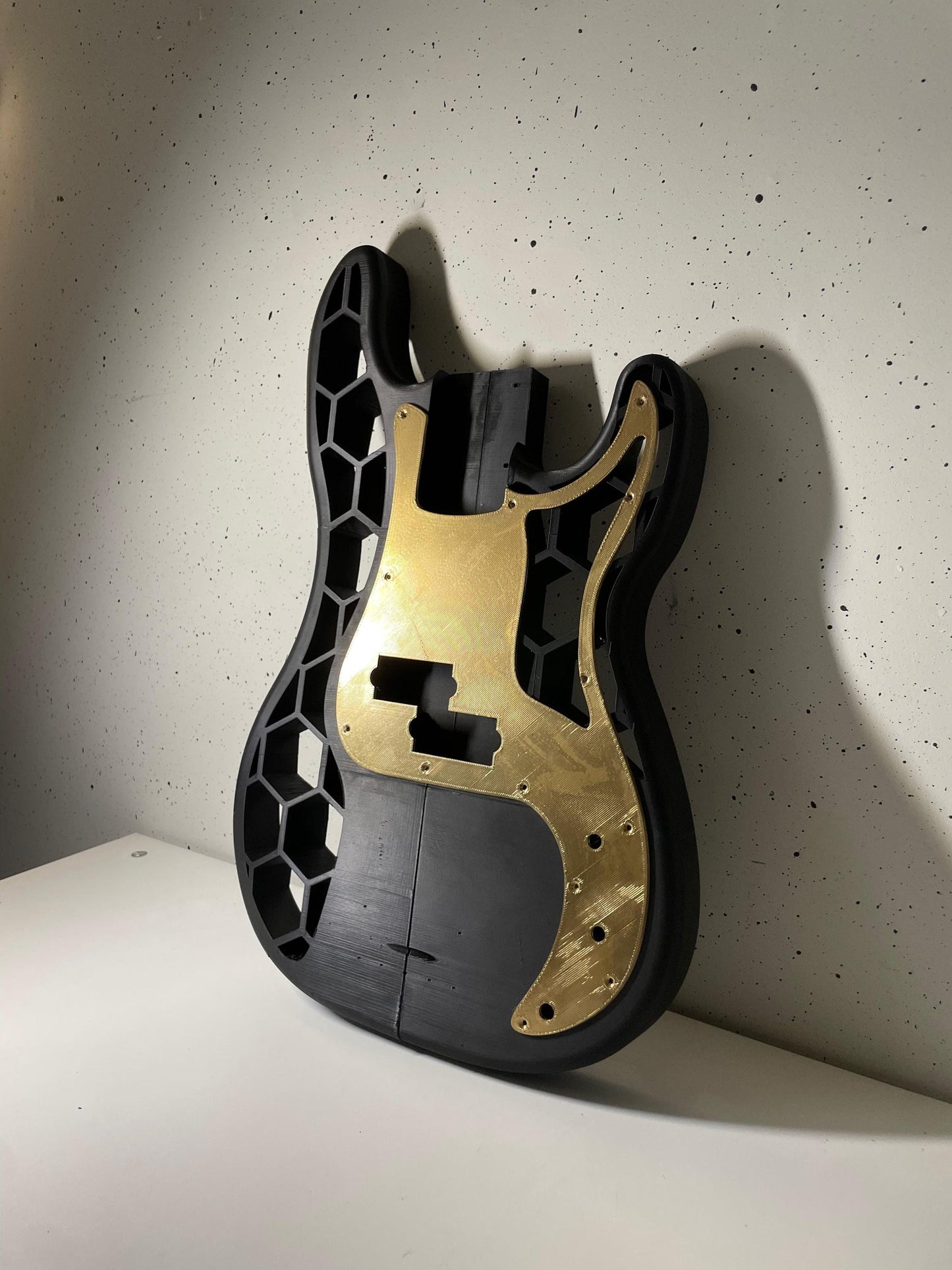 Guitar Body | 3D-Printed Electric Guitar Base | DIY Custom Guitar | Wall Art Decor | Honeycomb Design