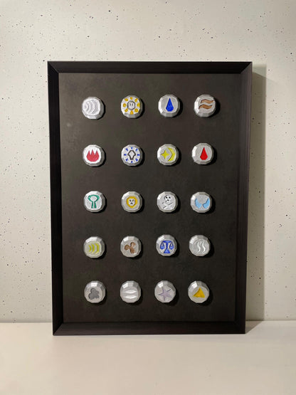 Rune Set Wall Art Frame | | Handcrafted Decorative Display for Gamers and Collectors | MMORPG