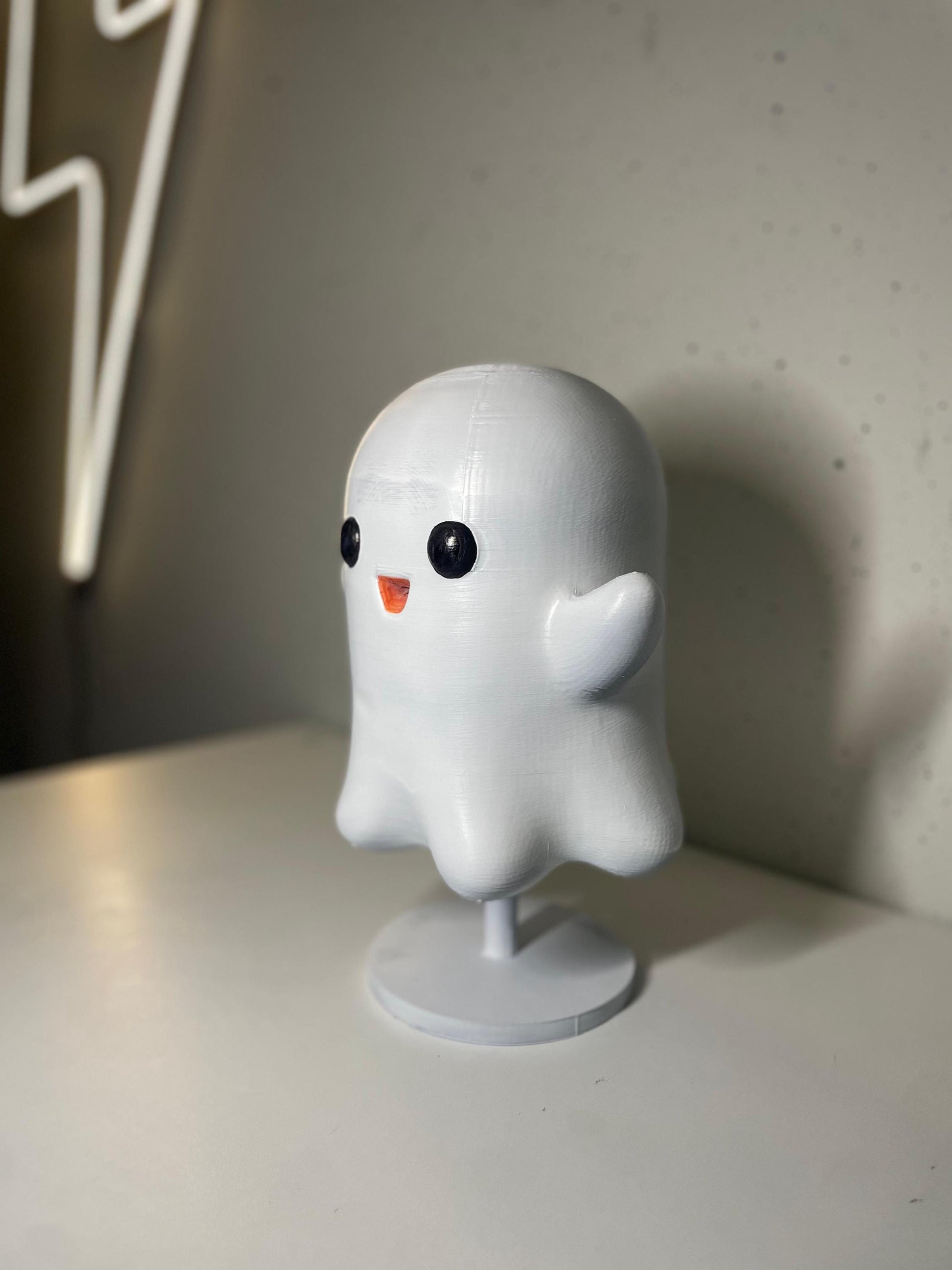 Adorable Ghost Figurine | 3D-Printed Cute Ghost Decoration | Perfect for Halloween, Desk Decor, or Gifts