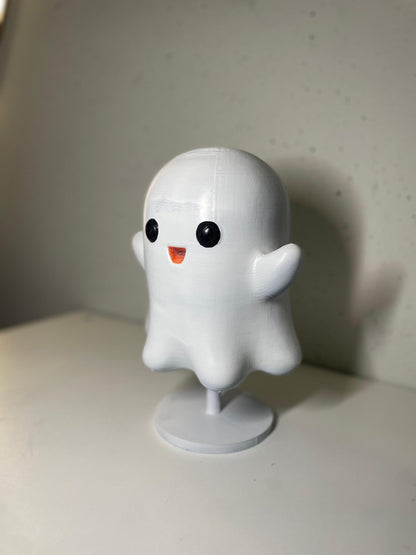 Adorable Ghost Figurine | 3D-Printed Cute Ghost Decoration | Perfect for Halloween, Desk Decor, or Gifts