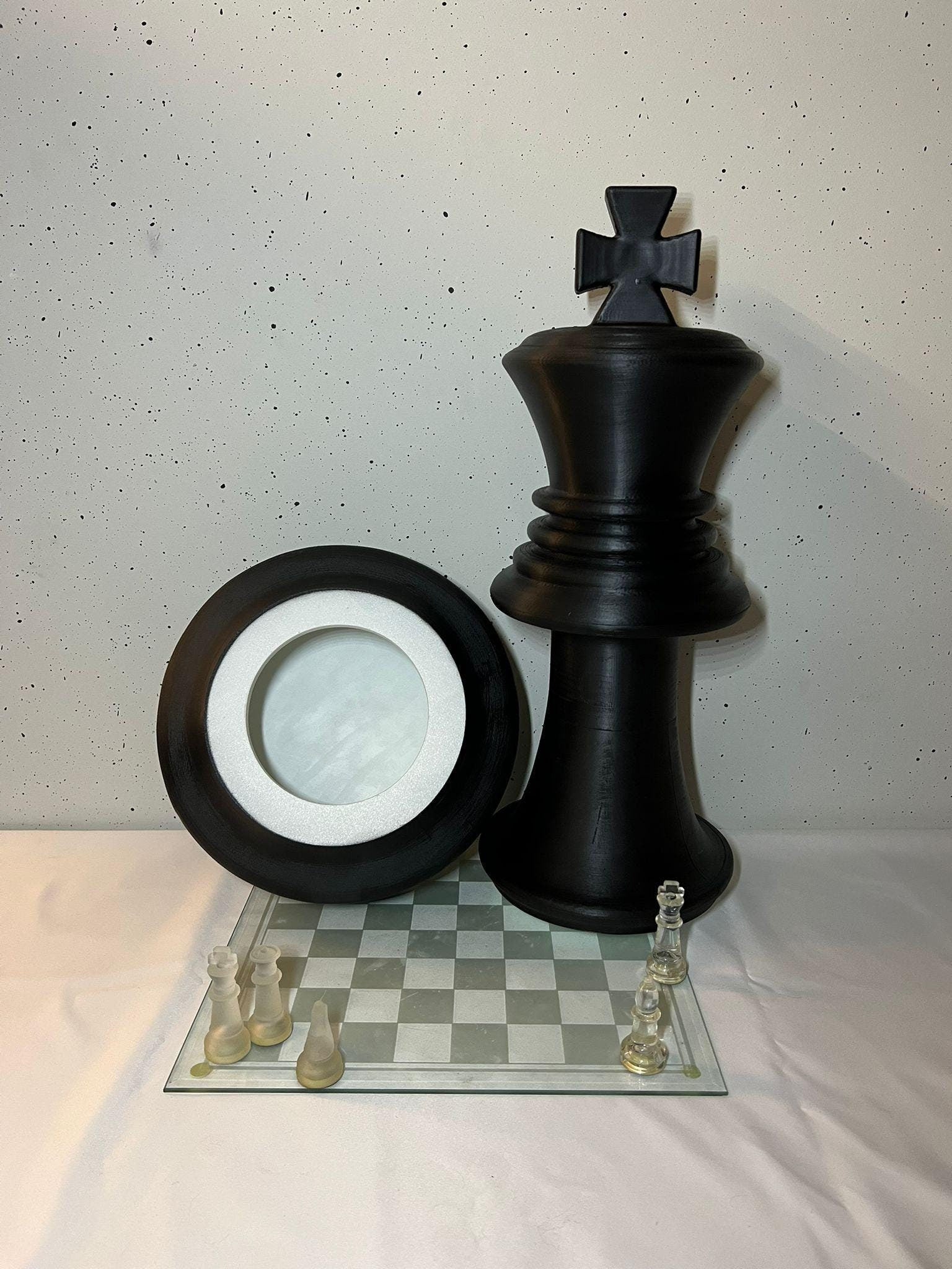 Chess King Piece 80cm for Storage | Unique Chess Set Organizer | Decorative XXL Chess King piece Collectible for Home Decor & Gifts